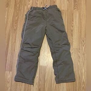 GAP Winter Light Brown Snow Pants w/Blue Interior Lining - Size Medium (8)